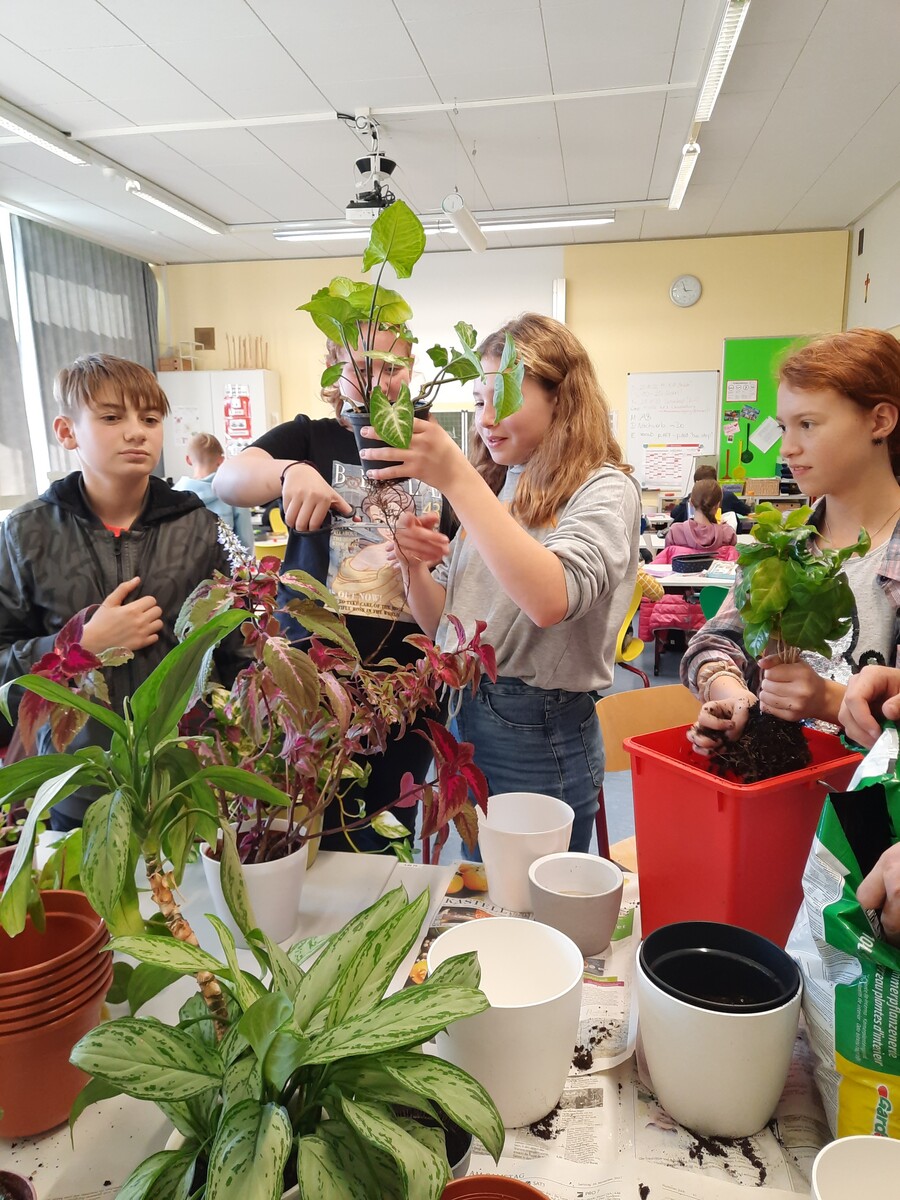 Blumendienst der Klasse 6a