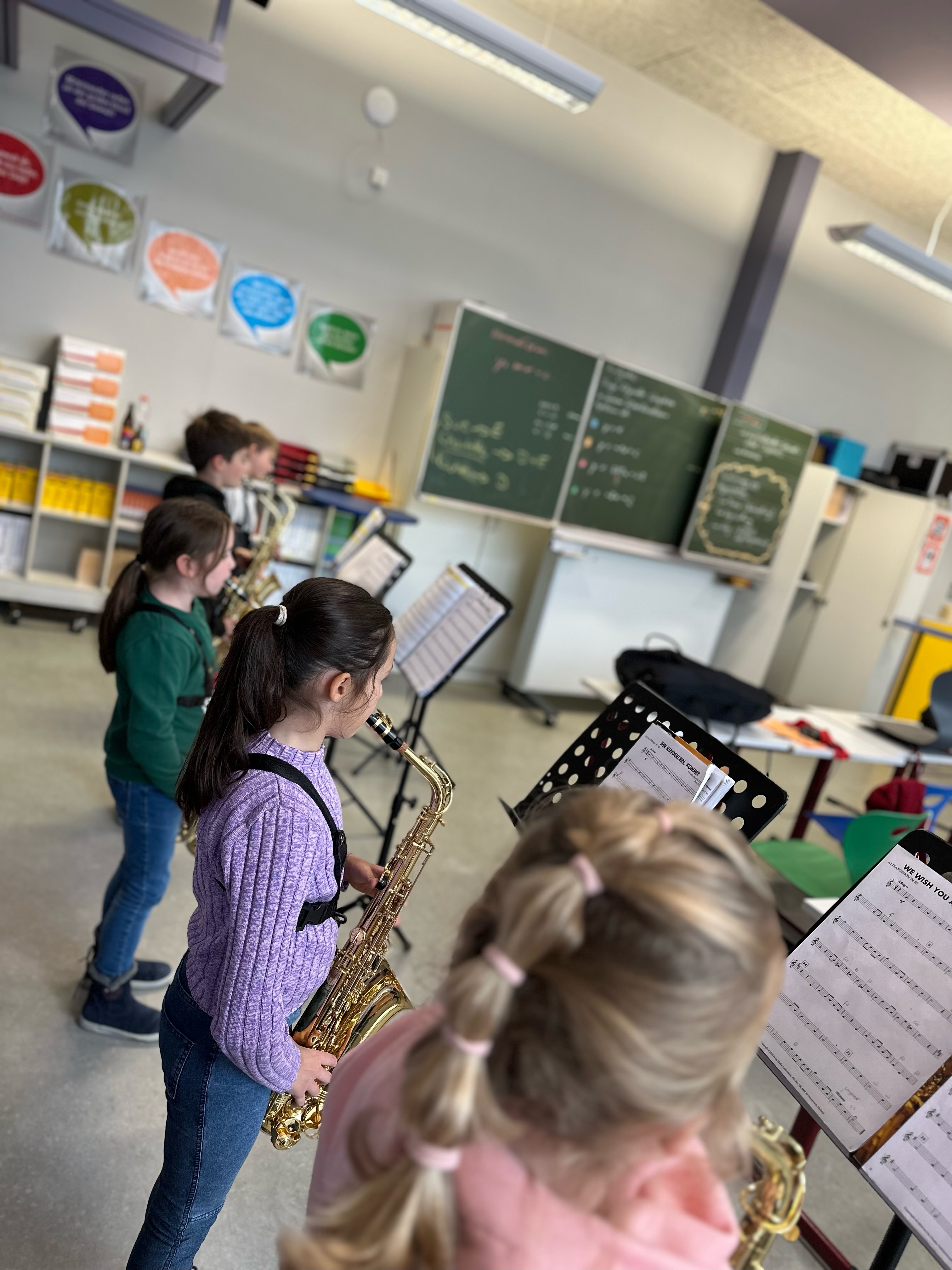 Bläserklasse in der Vorbereitung