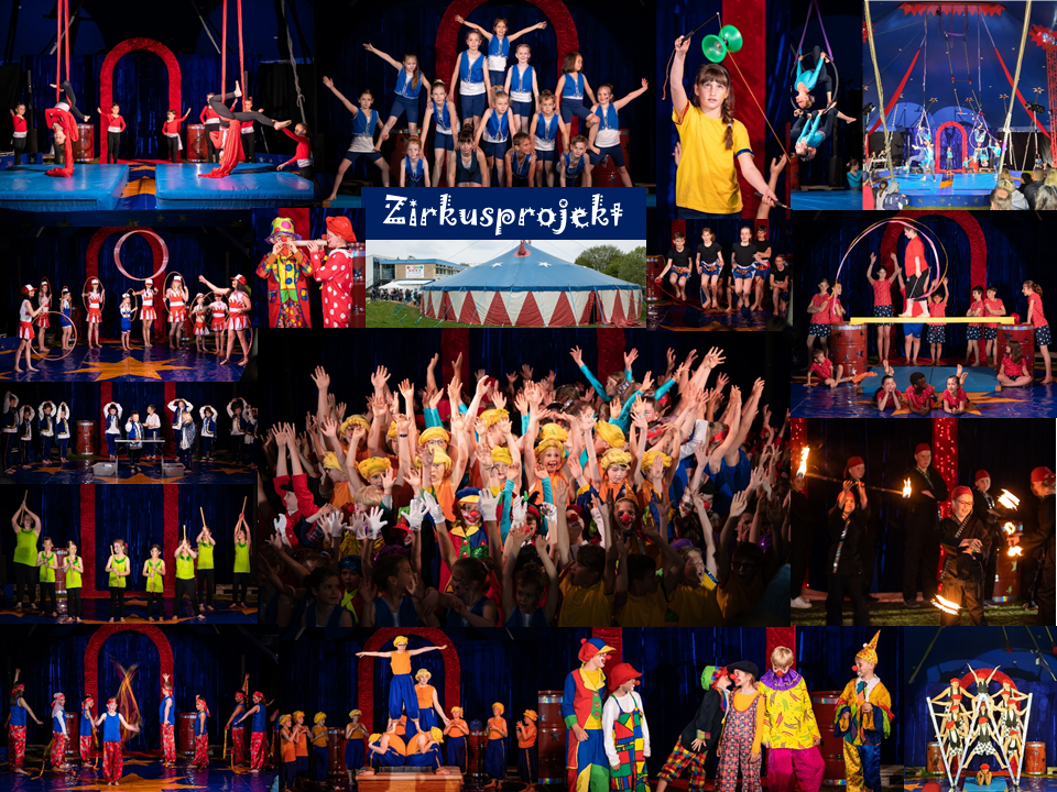 Zirkus Collage Poster PNG